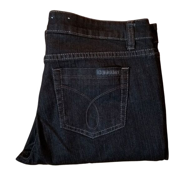 Calvin Klein Jeans Women's Size 10 Black Bootleg Denim (34x29) - Picture 3 of 4
